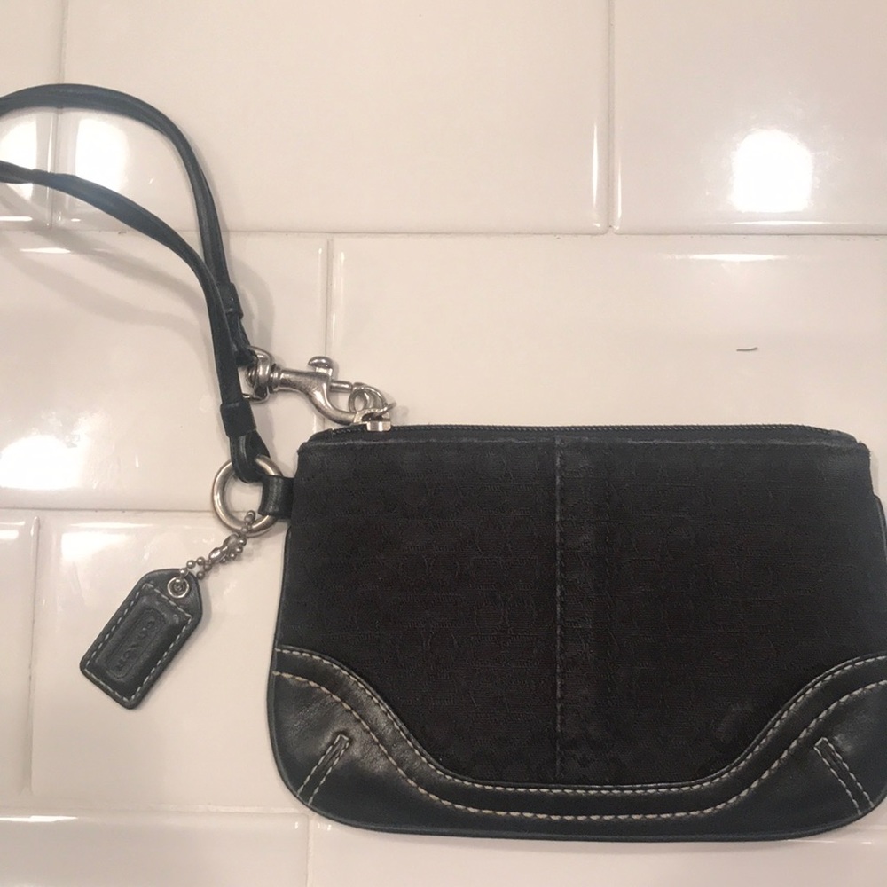 Black coach wristlet